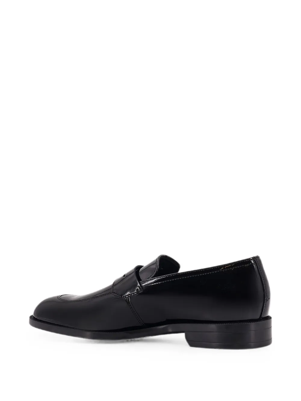 BOSS patent leather loafers Zwart