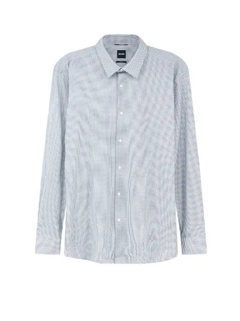 BOSS micro-pattern slim-fit shirt
