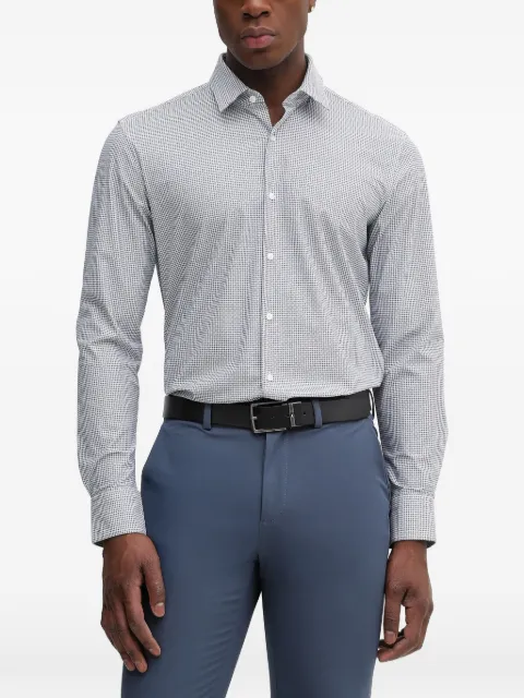BOSS micro-pattern slim-fit shirt