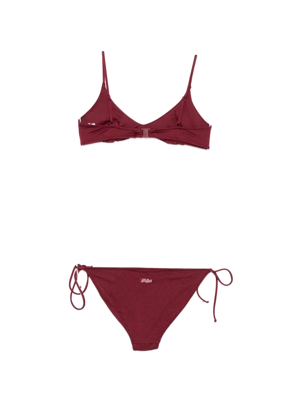 MC2 Saint Barth Virgo bikini verfraaid met pailletten en strik Rood