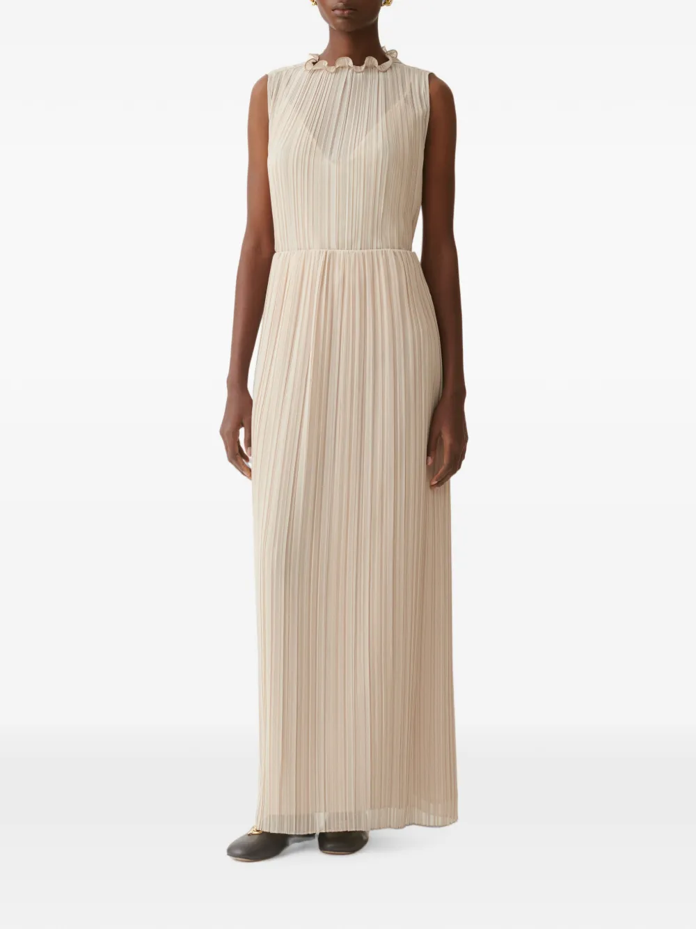 Fabiana Filippi Maxi-rok met geplooide afwerking Beige