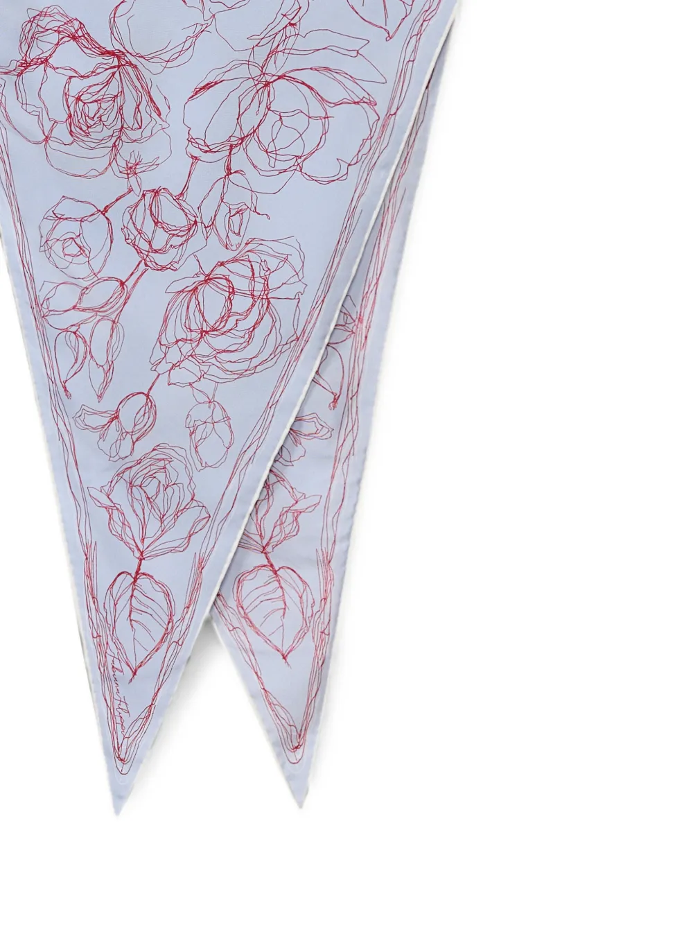 Fabiana Filippi Sjaal met bloemenprint Blauw