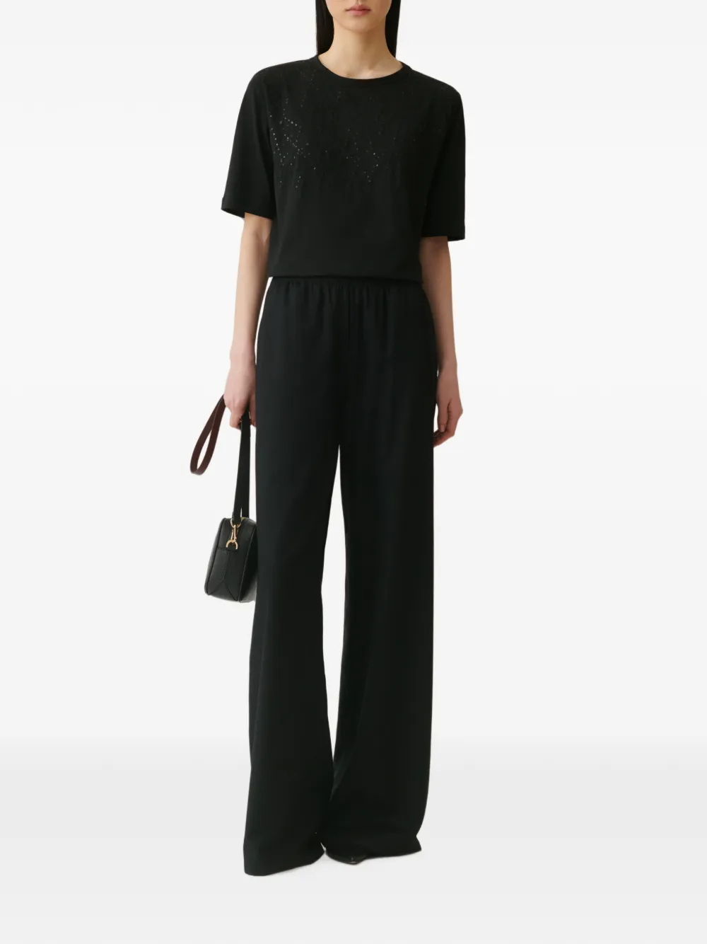 Fabiana Filippi T-shirt met pailletten Zwart