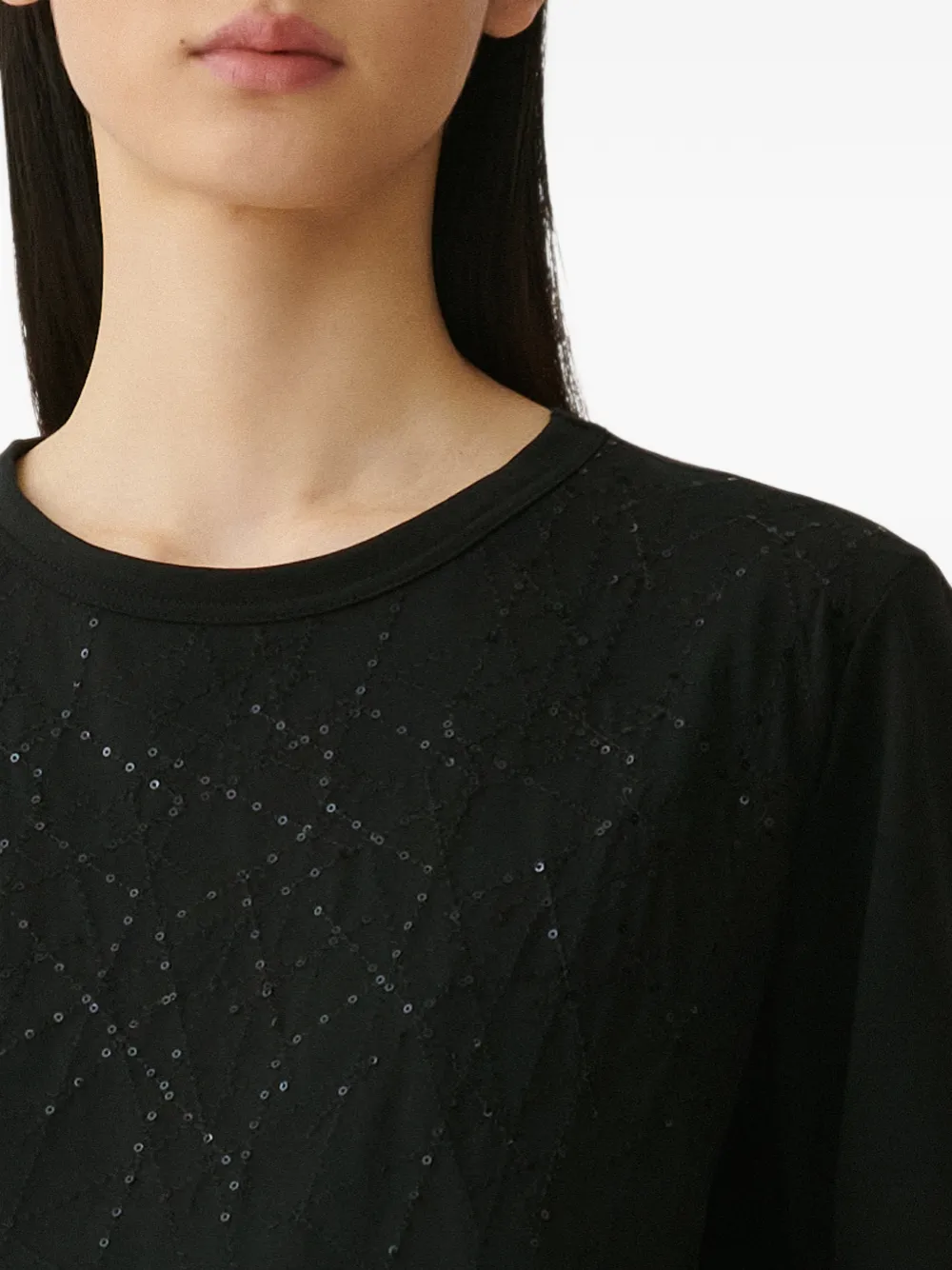 Fabiana Filippi T-shirt met pailletten Zwart