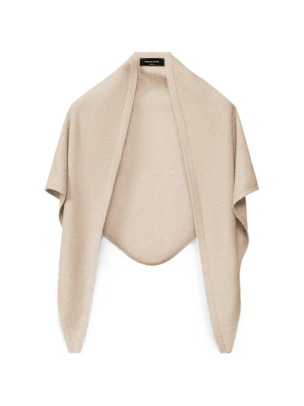 Fabiana Filippi sequin-embellished knitted scarf - Toni neutri