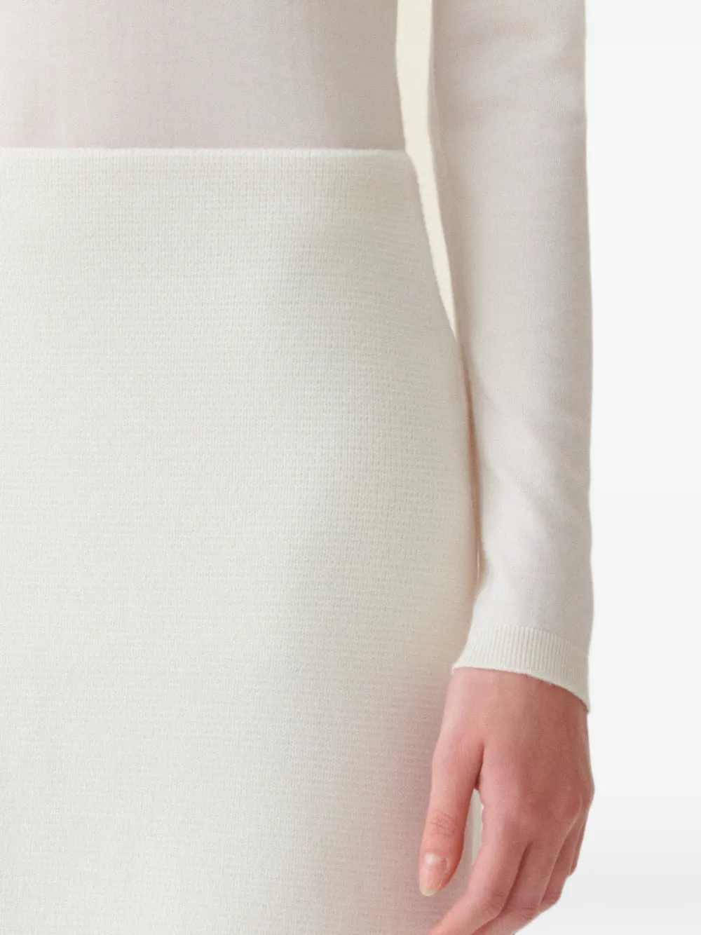 Fabiana Filippi Fijngebreide mini-rok Wit