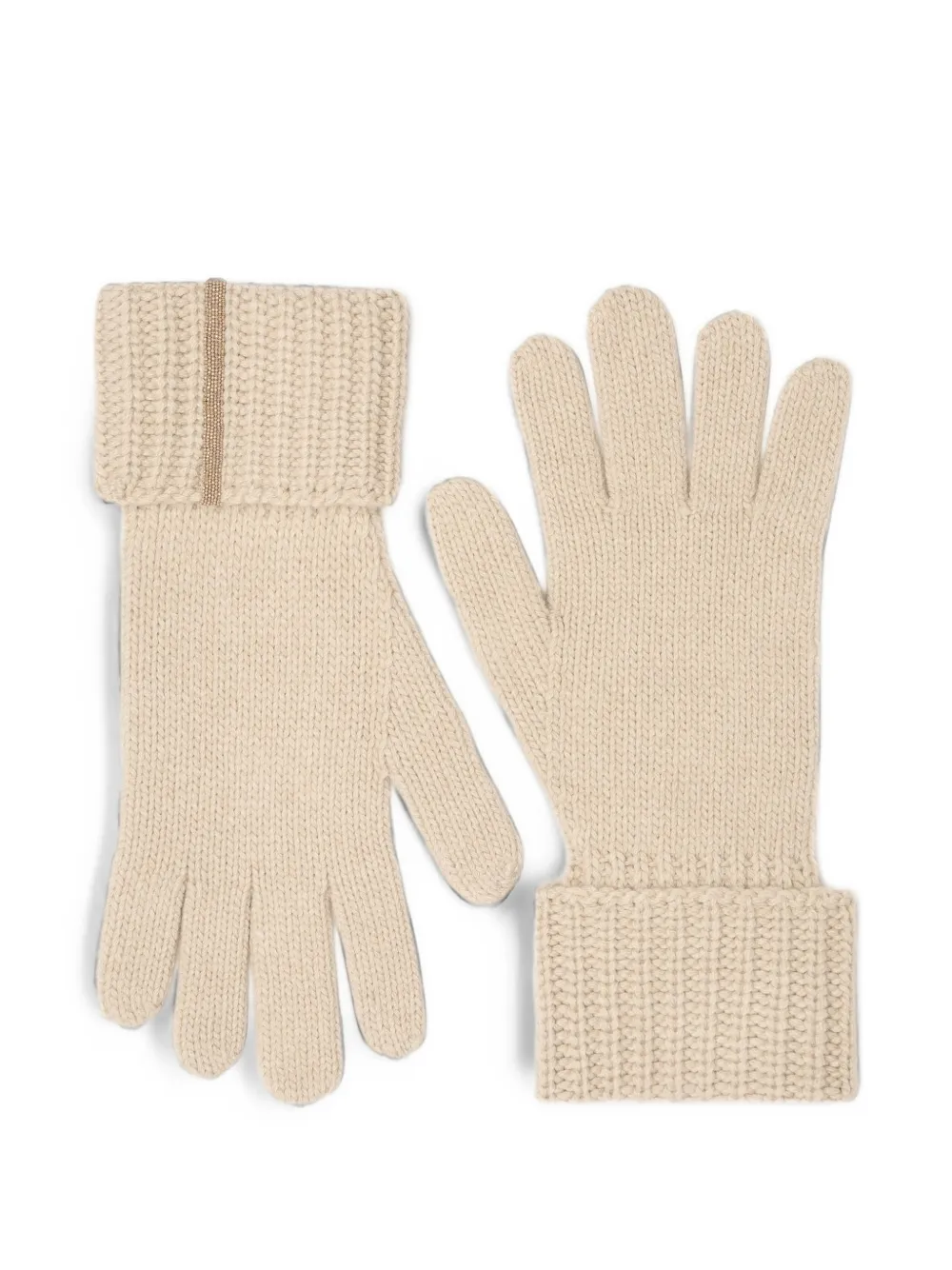Fabiana Filippi beaded rib-knit gloves