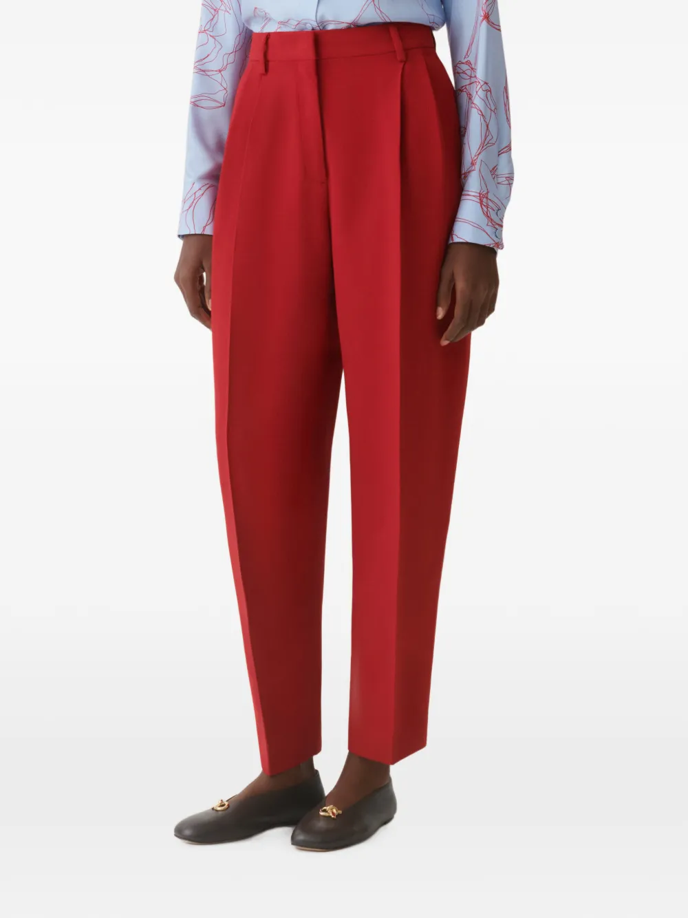 Fabiana Filippi Cropped plooibroek Rood