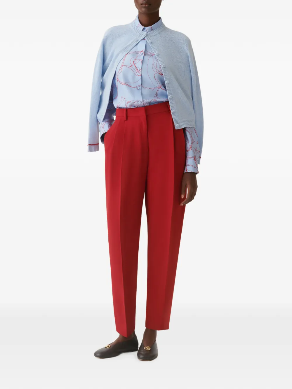 Fabiana Filippi Cropped plooibroek Rood