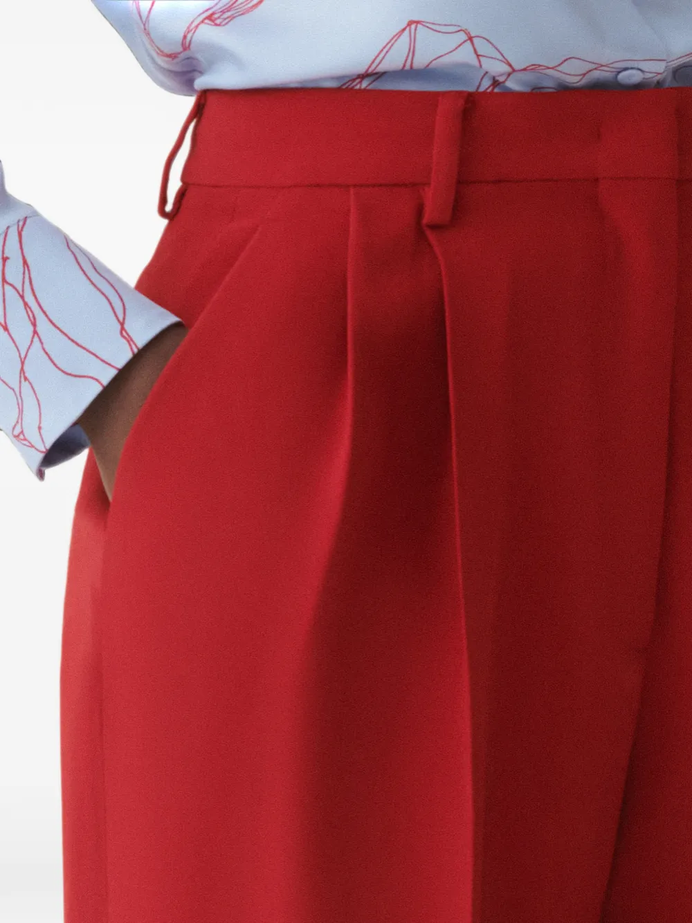 Fabiana Filippi Cropped plooibroek Rood
