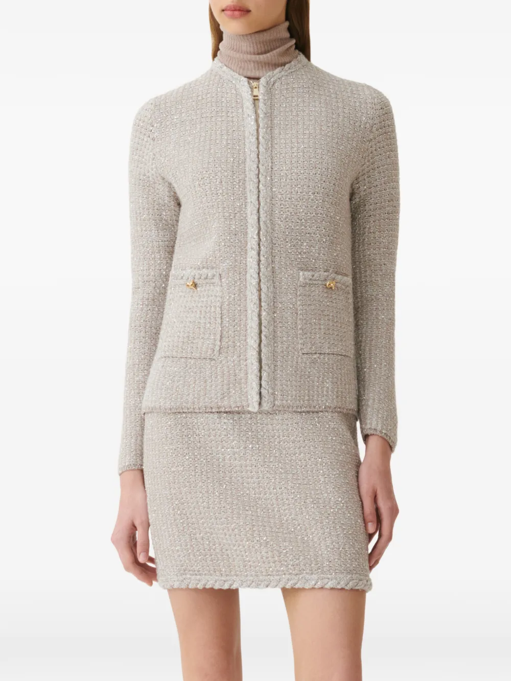 Fabiana Filippi Vest met pailletten Beige