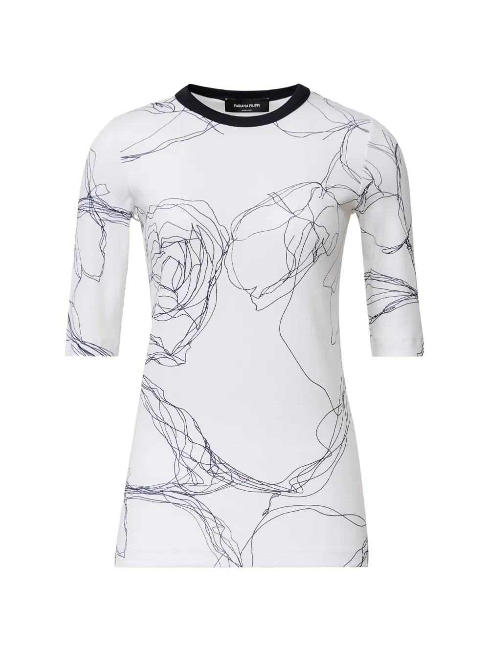 Fabiana Filippi abstract-print T-shirt - Bianco