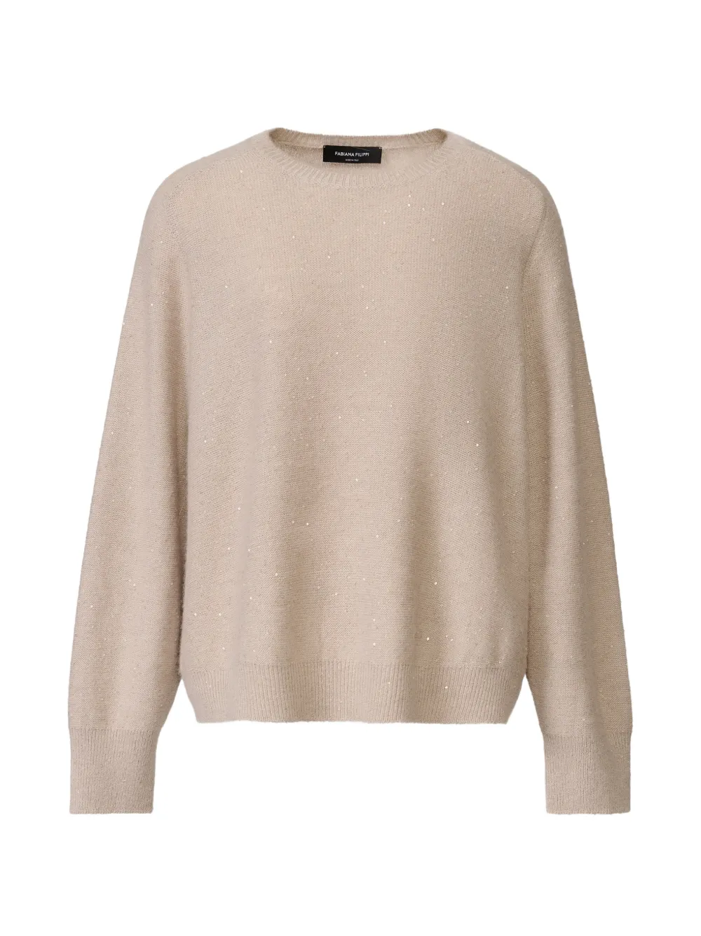 Fabiana Filippi sequin-embellished ribbed-trim sweater - Toni neutri