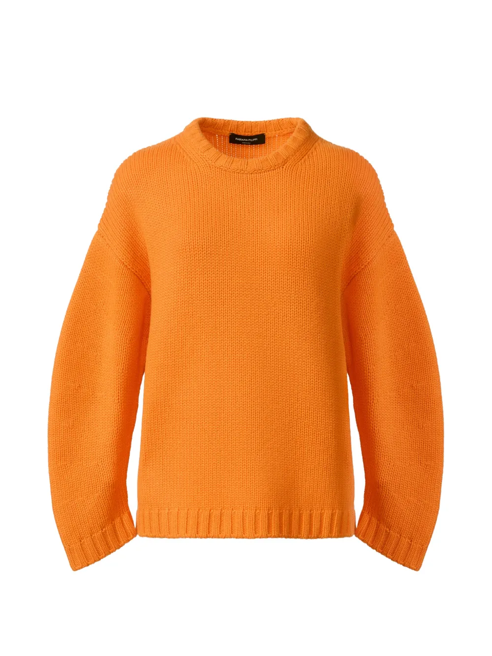 Fabiana Filippi Platinum crew-neck drop-shoulder sweater - Orange