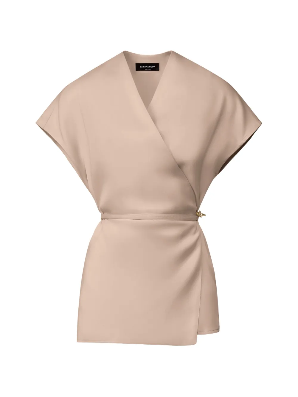 Fabiana Filippi wrap-style belted top - Neutrals