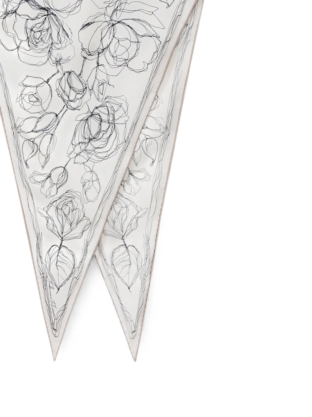 Fabiana Filippi Sjaal met bloemenprint Wit