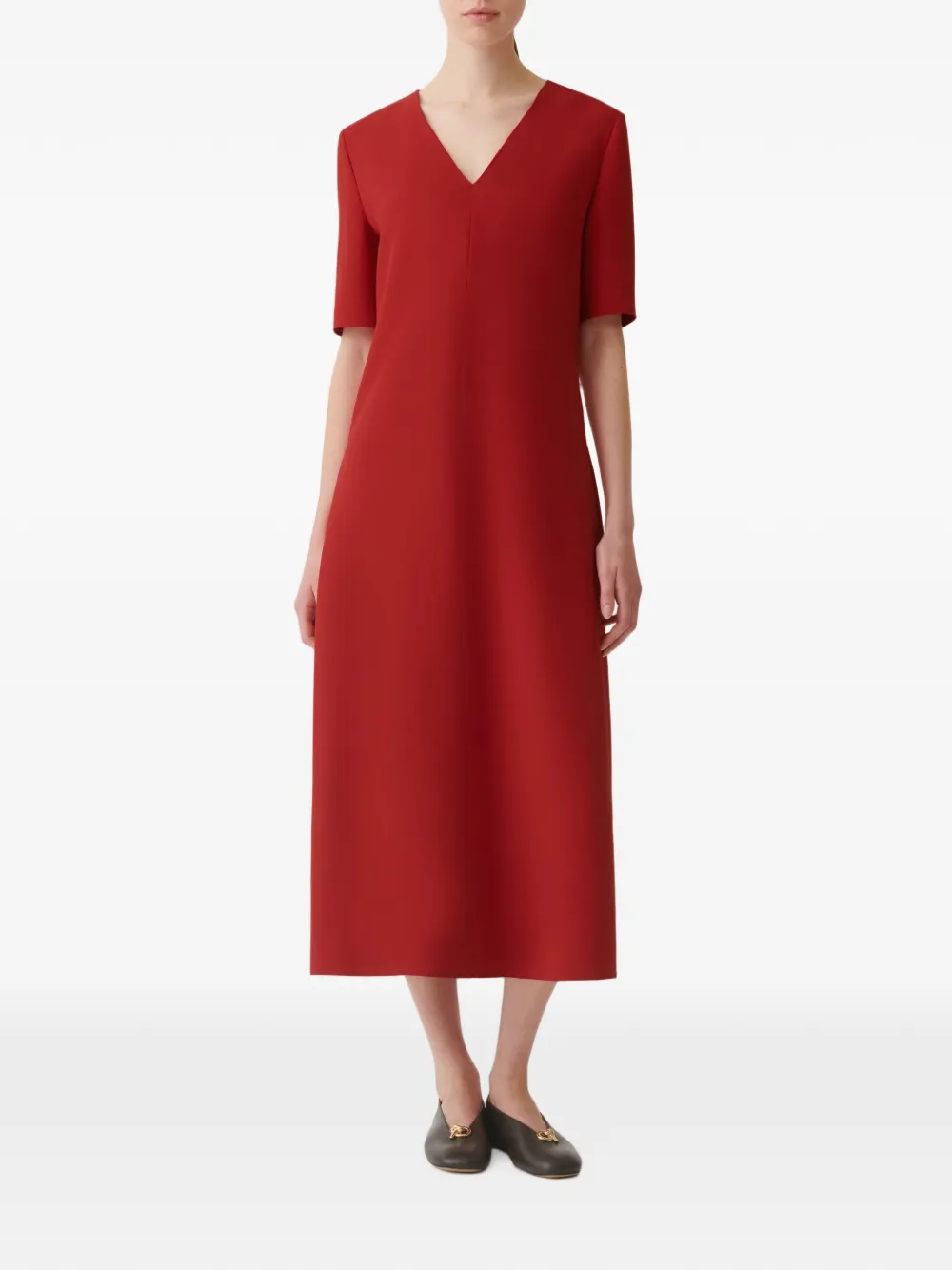 Fabiana Filippi Jurk met V-hals Rood