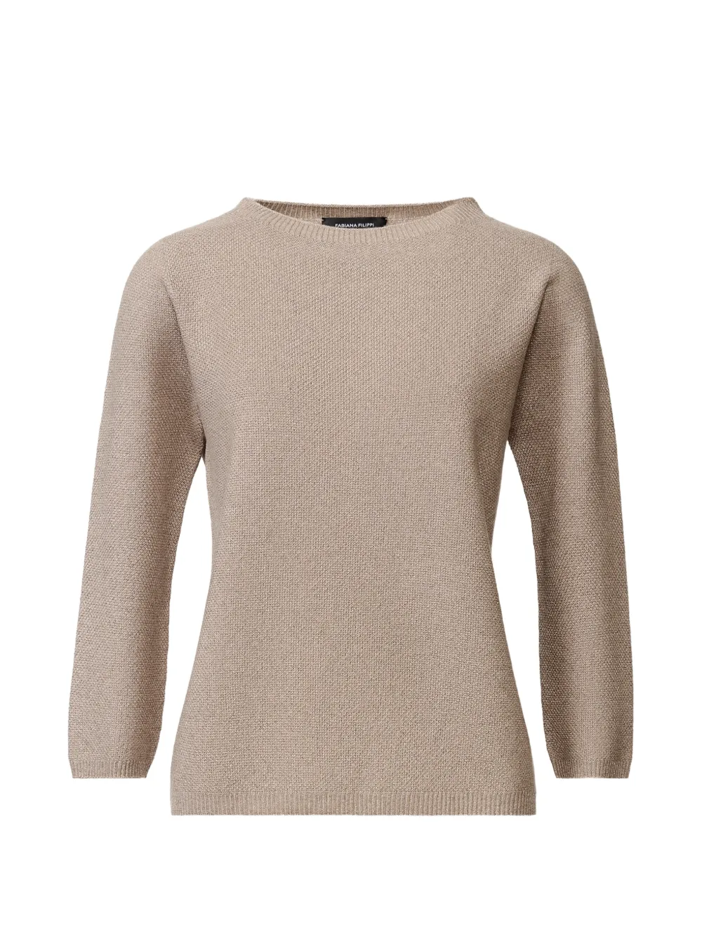 Fabiana Filippi ribbed-trim boat-neck sweater - Marrone