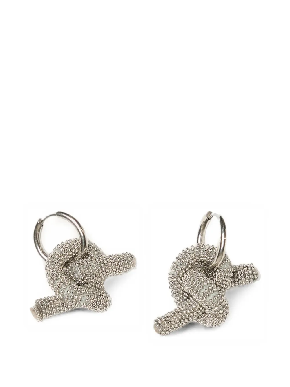 Fabiana Filippi Filo knot-detail beaded-embellished earrings - Argento