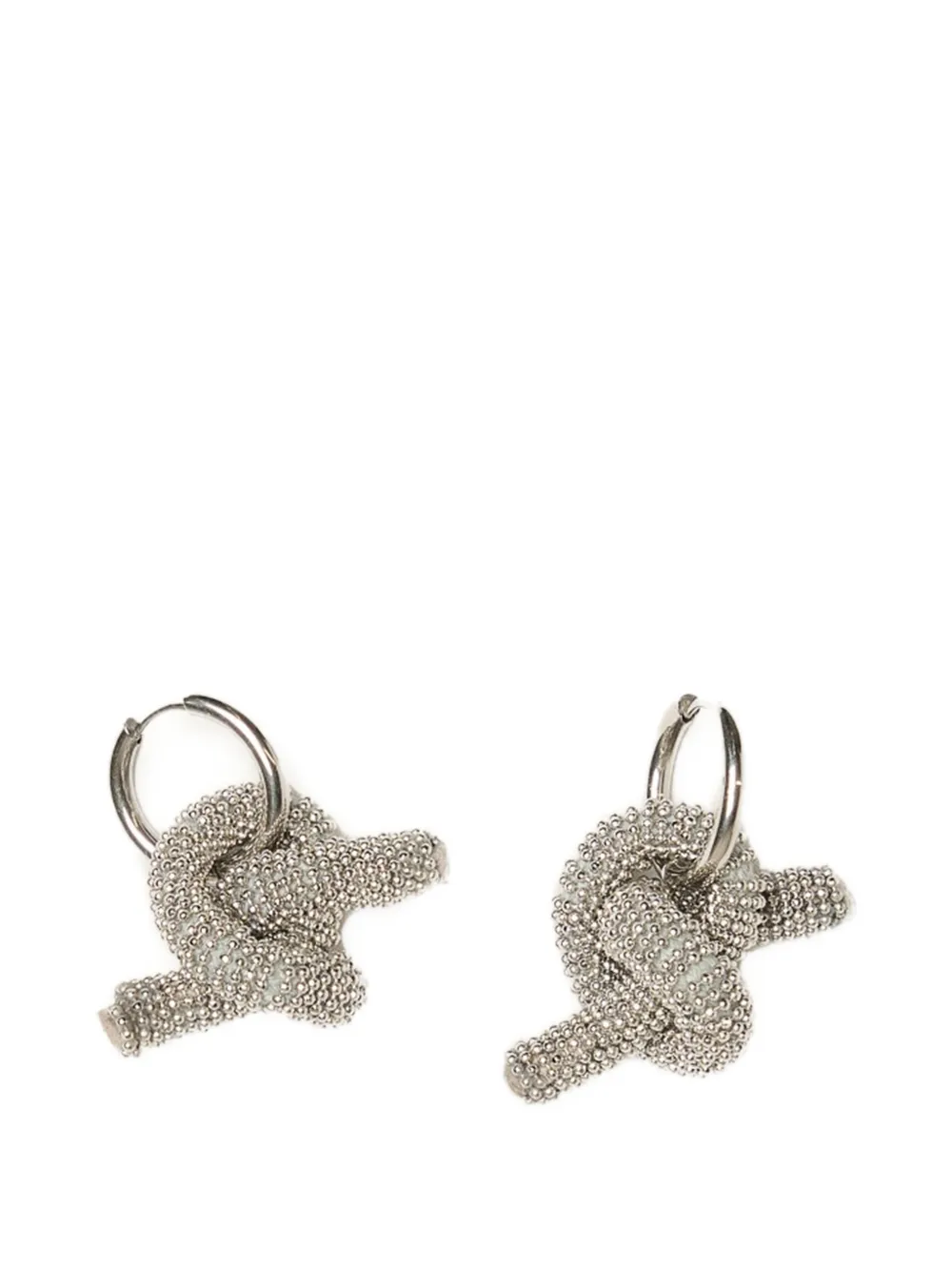Fabiana Filippi Filo knot-detail beaded-embellished earrings - Argento