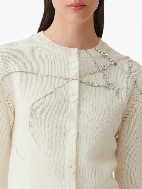 Fabiana Filippi Embellished button-up Cardigan | Neutrals | FARFETCH