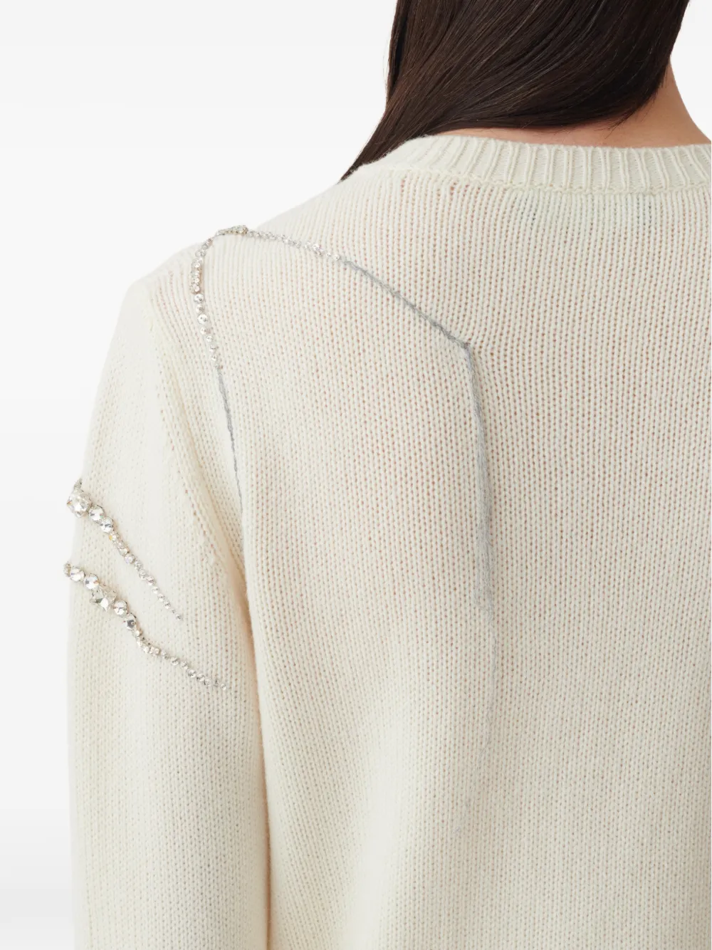 Fabiana Filippi Platinum vest verfraaid met kristallen Beige