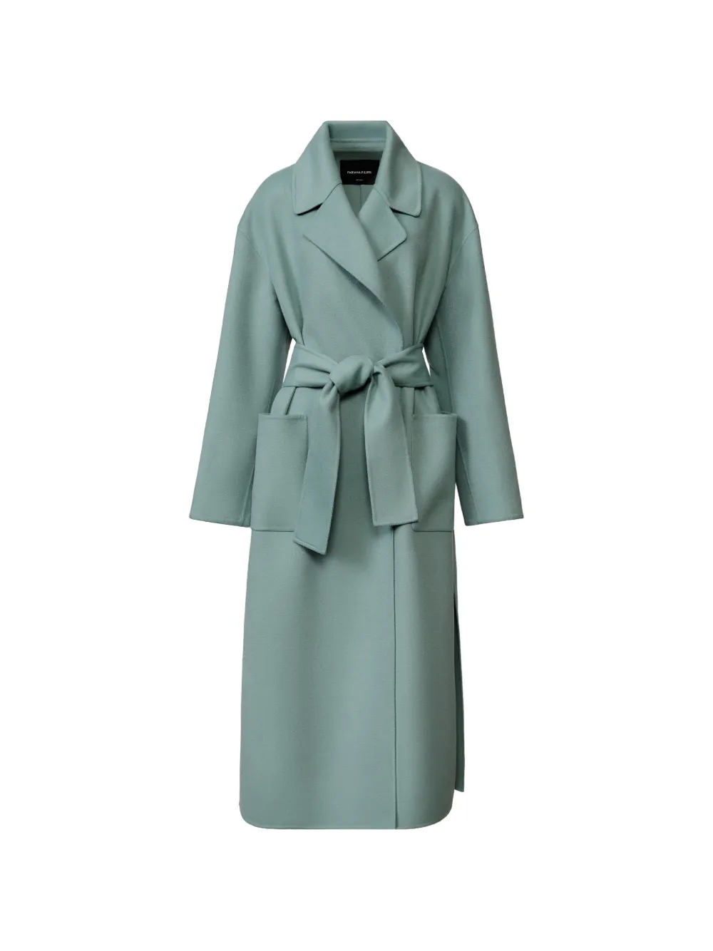 Fabiana Filippi belted patch-pocket coat - Blue