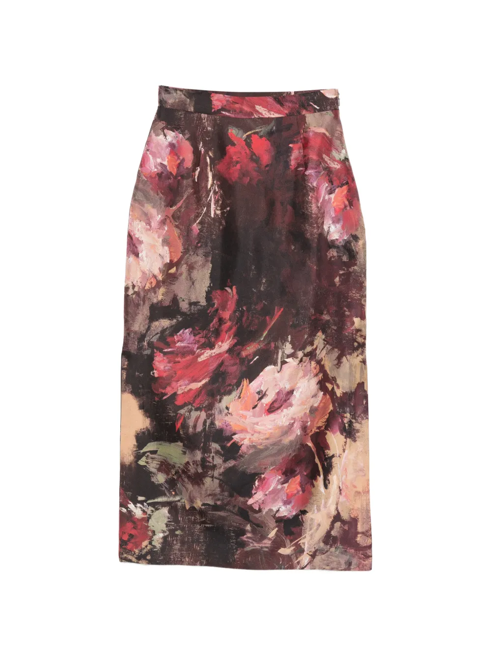 Antonio Marras floral-print midi skirt - Rosso
