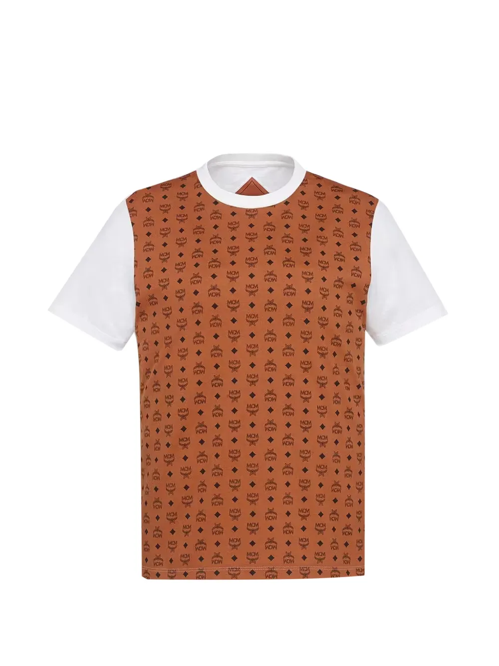 MCM T-shirt met vlakken en Visetos-print Bruin