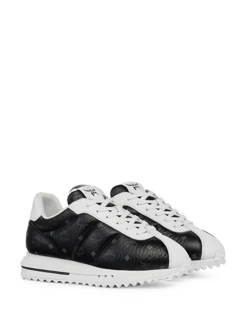 MCM Visetos-print panelled sneakers Zwart
