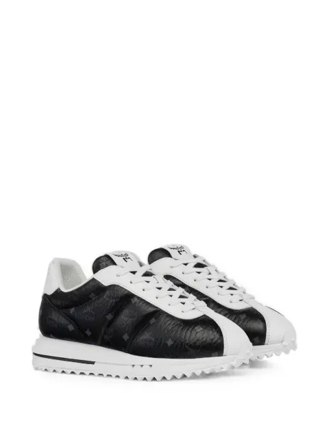 MCM Visetos-print leather sneakers