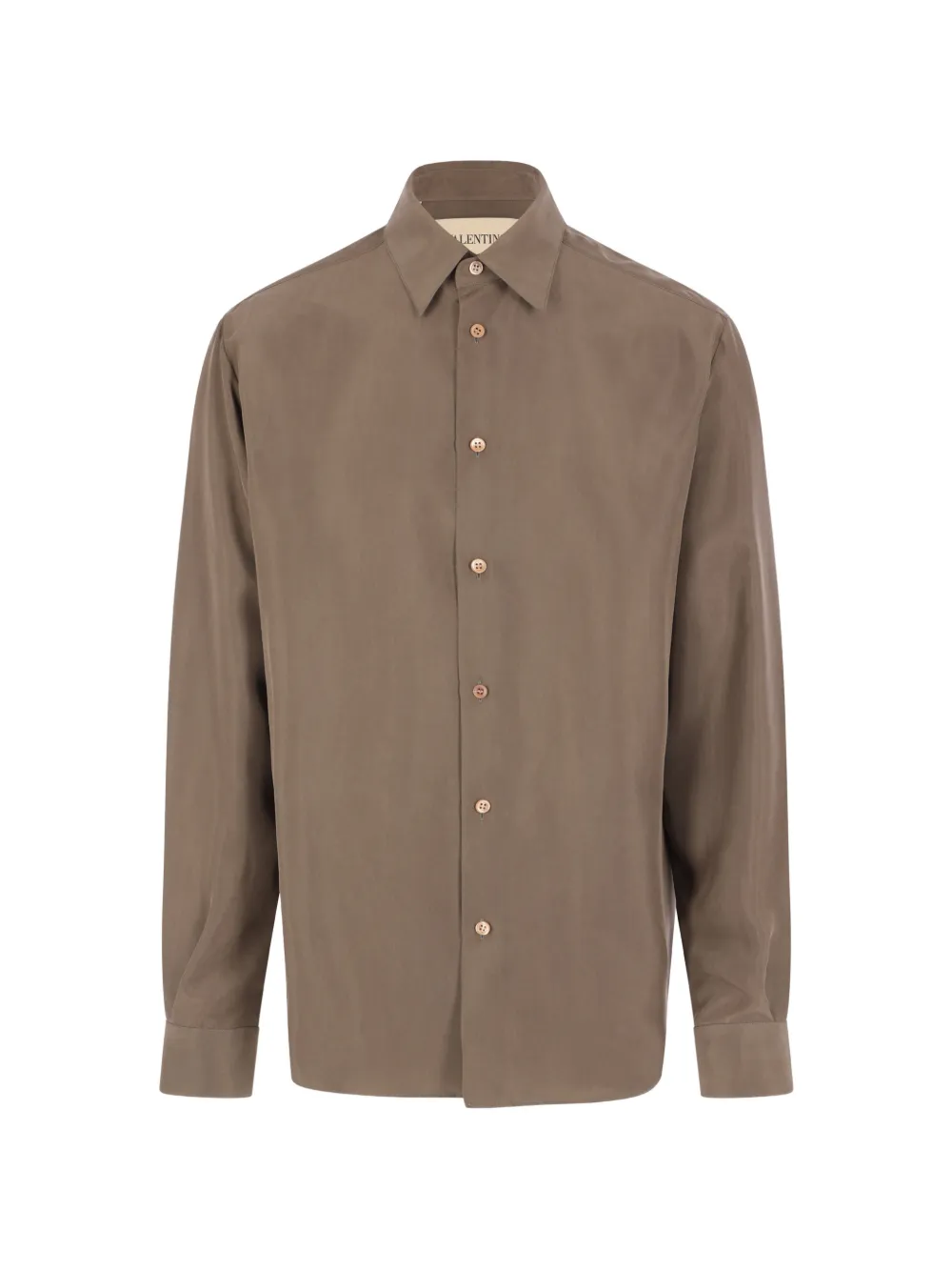 Valentino Garavani silk long-sleeve shirt - Brown