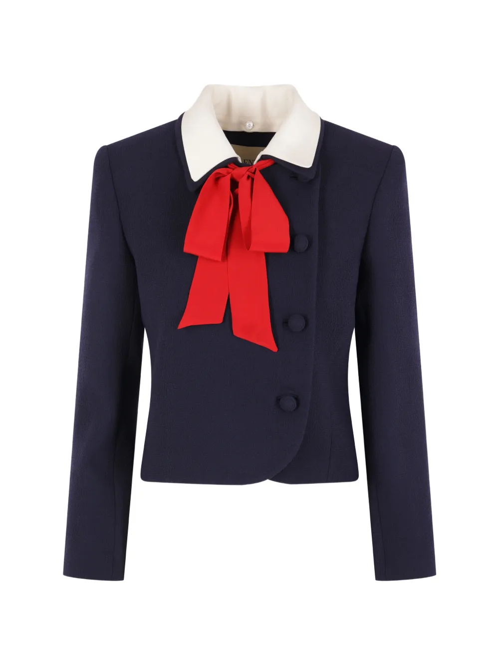 Valentino Garavani bow-detail wool jacket - Blu
