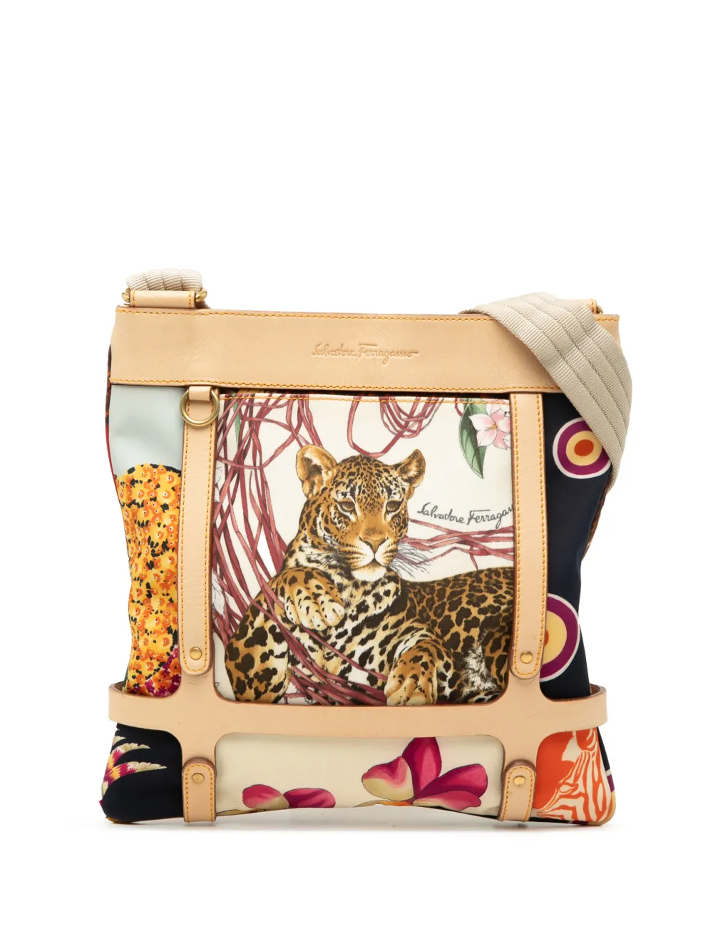 Ferragamo Pre-Owned 2010-2026 Nylon Jungle Safari crossbody bag - Toni neutri