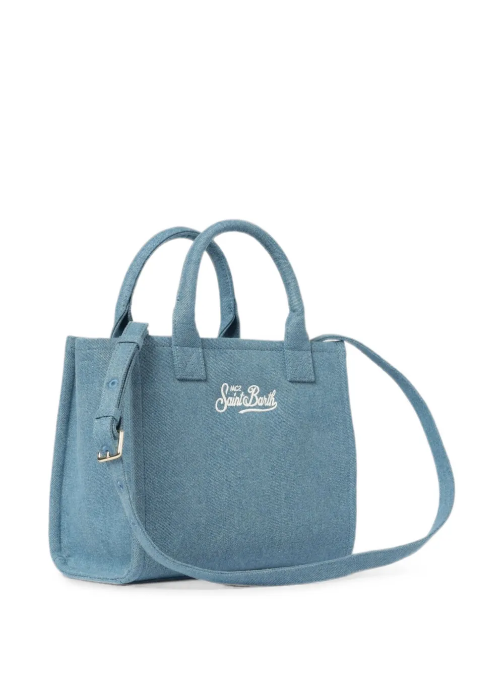 MC2 Saint Barth Vanity shopper met geborduurd logo Blauw