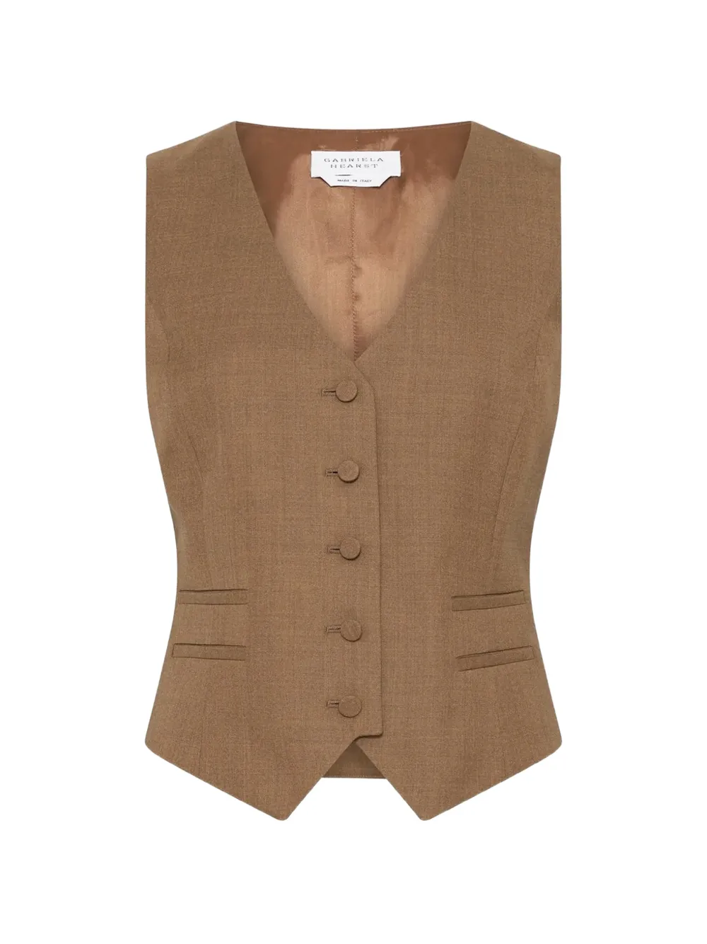 Gabriela Hearst Coleridge button-fastening vest - Brown