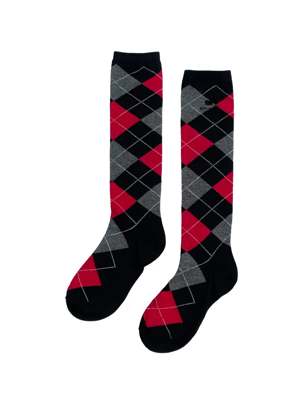 Pushbutton Argyle-intarsia Knee-high Socks In Multi