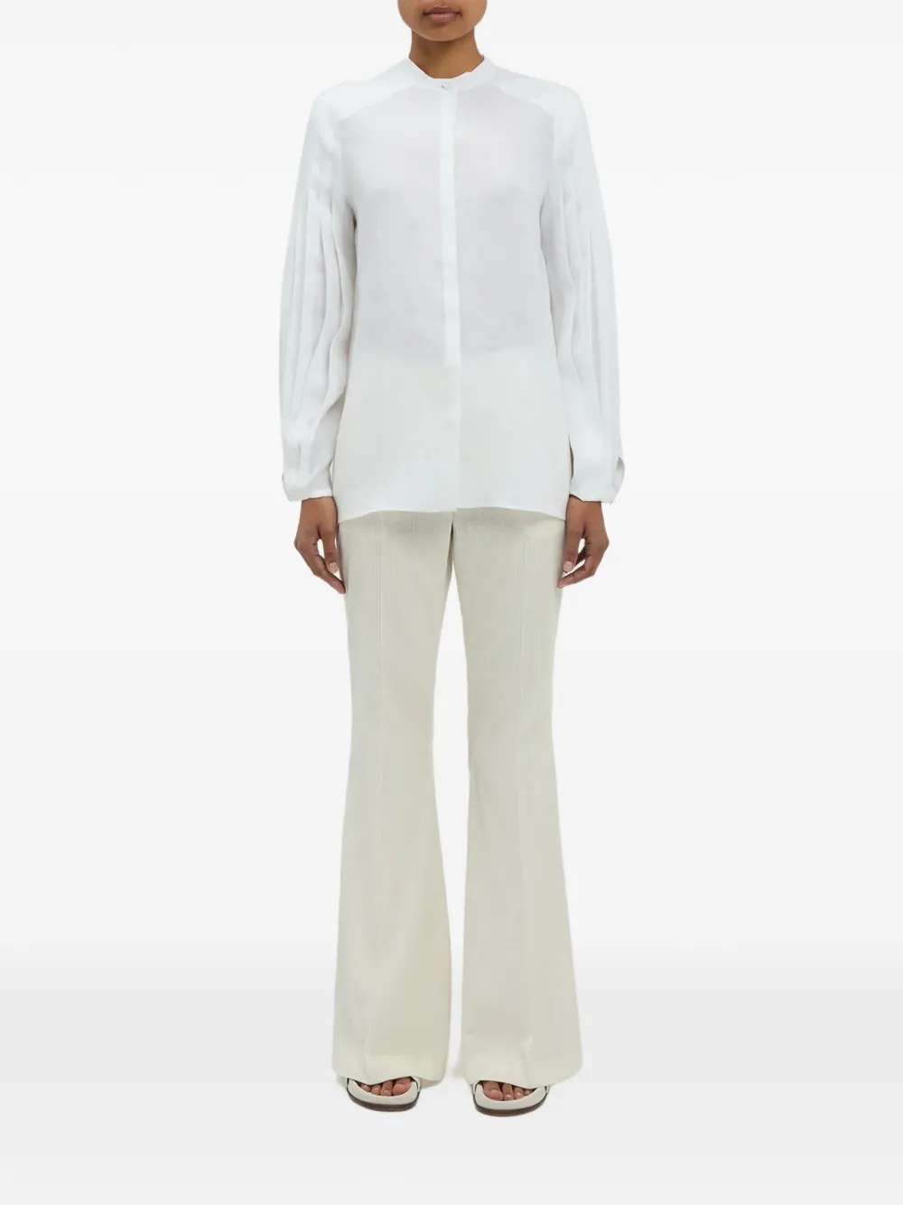 Gabriela Hearst Laetitia Shirt in White, view 2