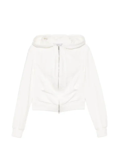 pushBUTTON draped zip-up hoodie