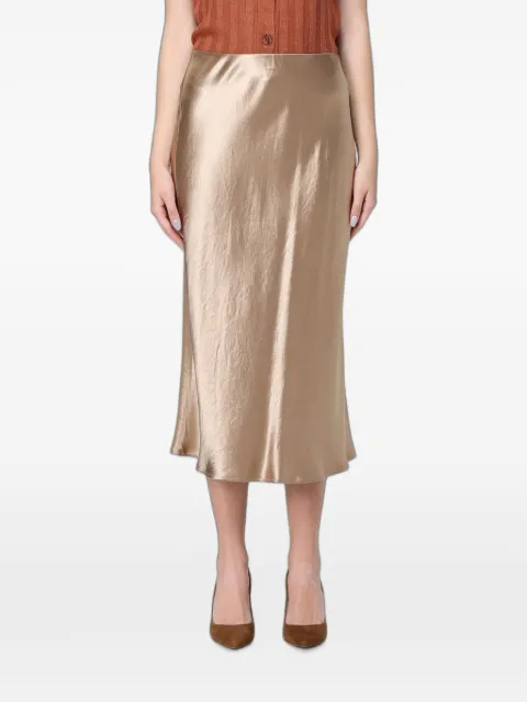 Max Mara falda de seda con efecto satinado