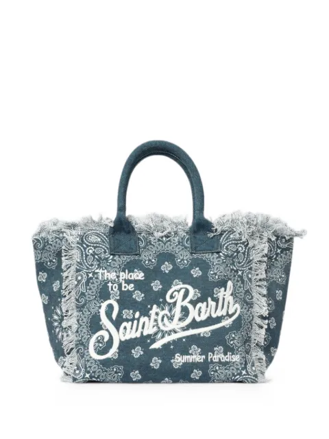 MC2 Saint Barth Vanity bandana-print frayed-edge shoulder bag