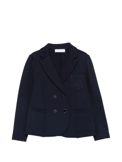 Monnalisa veste croisée à logo brodé