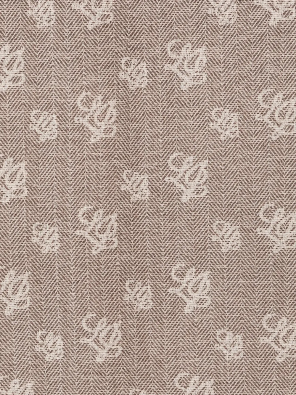 LIU JO Sjaal met visgraatpatroon en monogramprint Bruin