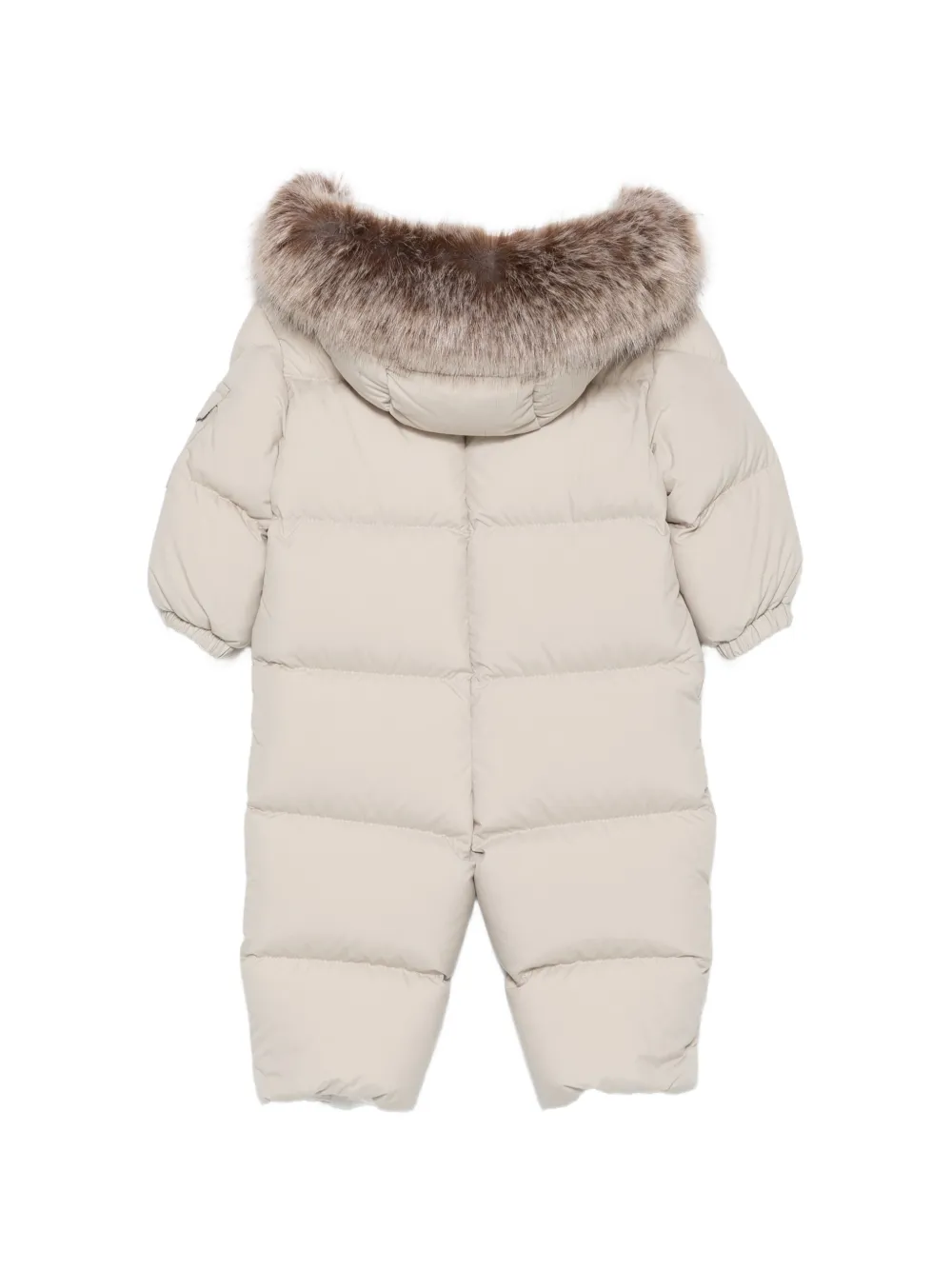 Moncler Enfant Gewatteerd skipak met afwerking van imitatiebont Beige