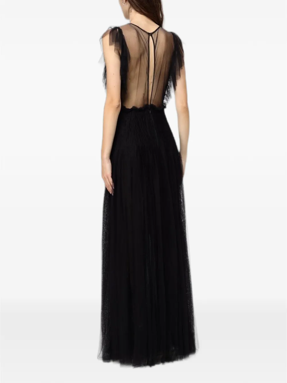 Elisabetta Franchi Tulen jurk Zwart