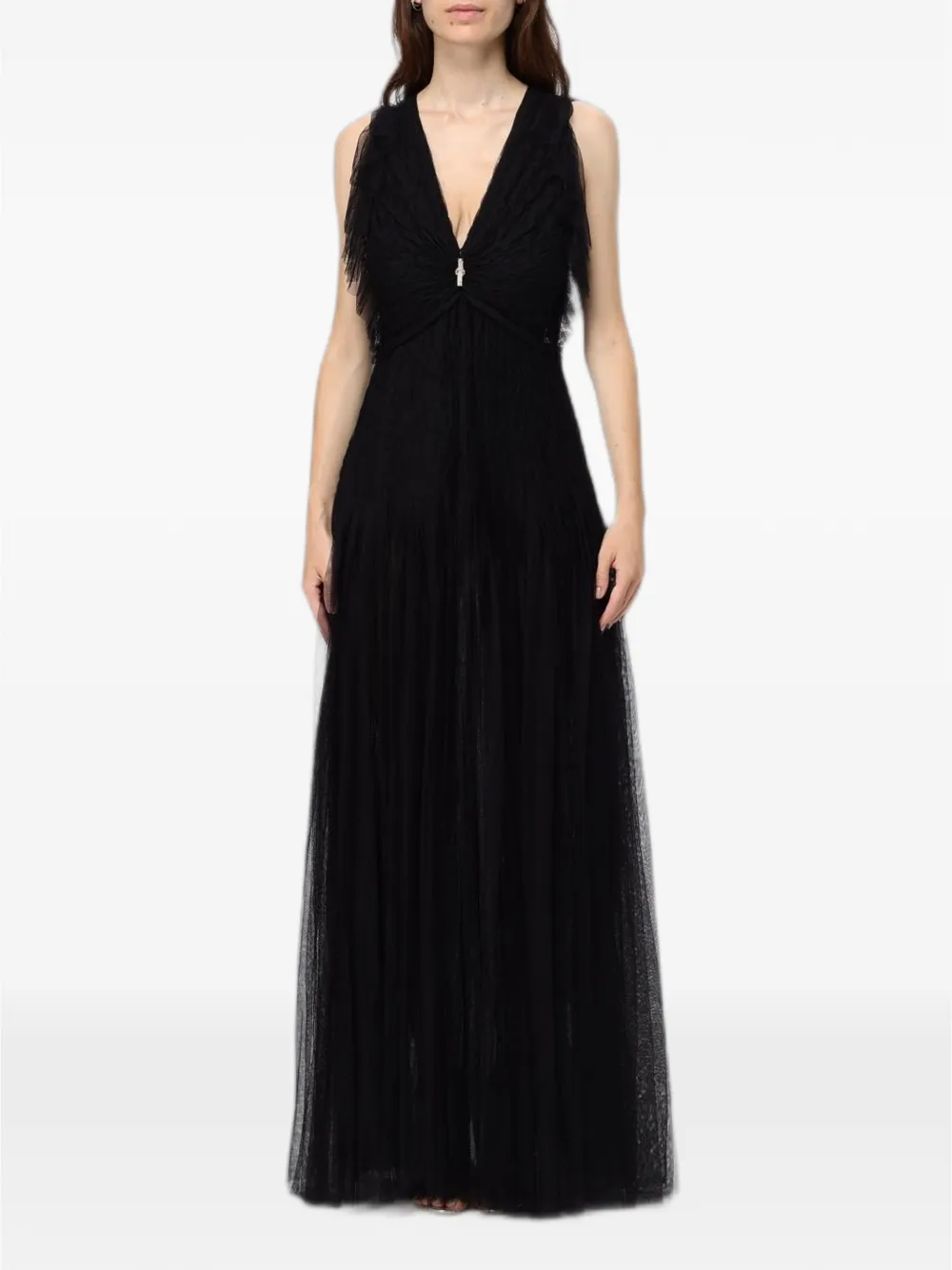 Elisabetta Franchi ruffled tulle dress