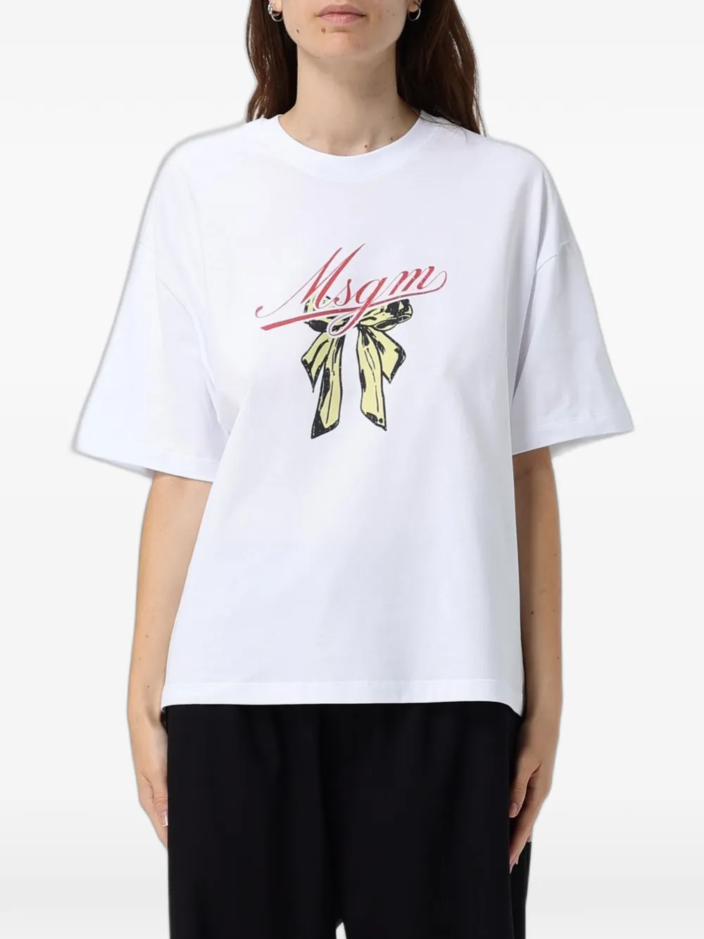 MSGM Gestreept T-shirt Wit