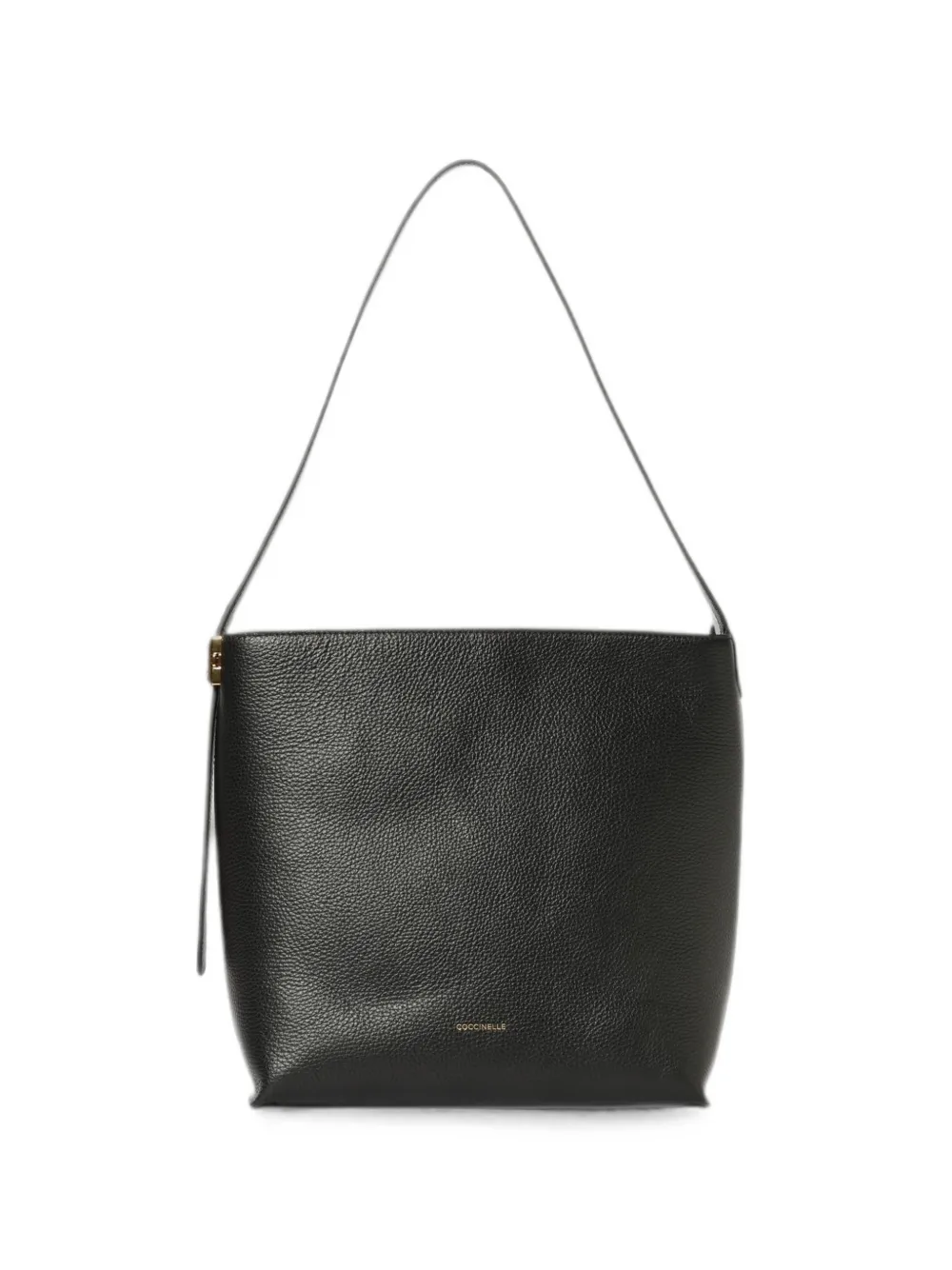 Coccinelle C-Me Lock grained leather shoulder bag - Nero