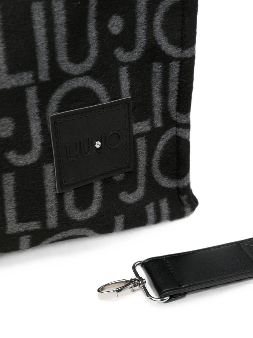 LIU JO shopper met handvat en logo-jacquard Zwart