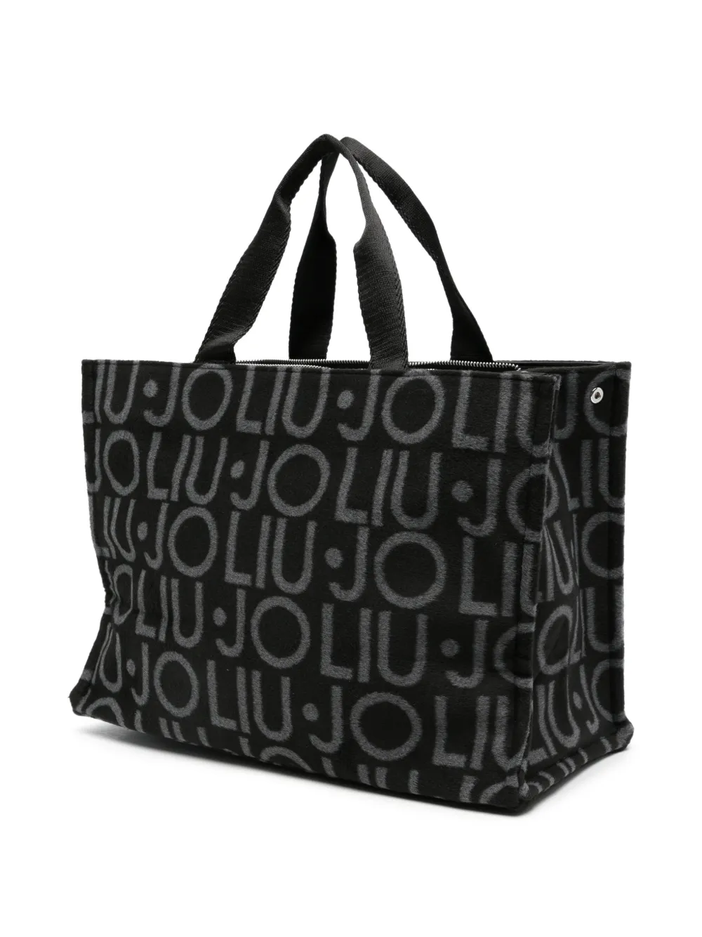 LIU JO shopper met handvat en logo-jacquard Zwart